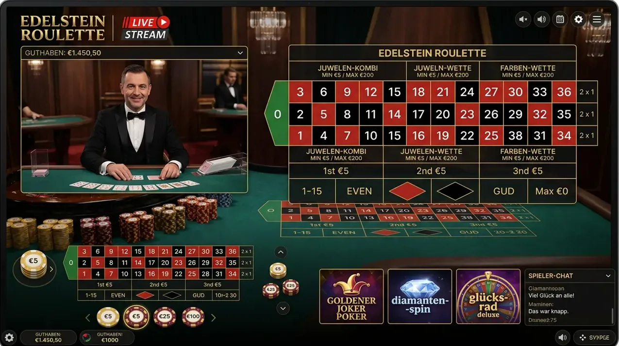 Live Casino Arena im Angebot von Vasy